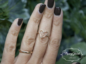 Cuore, anello Cuore, oro Fairmined Ecologico, anello oro, oro 22ct, minimal, lavorato a mano, gioiello cuore, fatto a mano, made in Italy